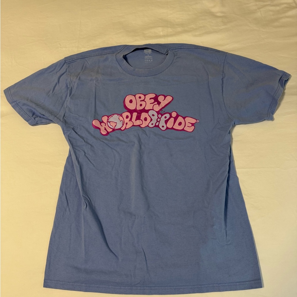 Obey Light Blue Crewneck Tee